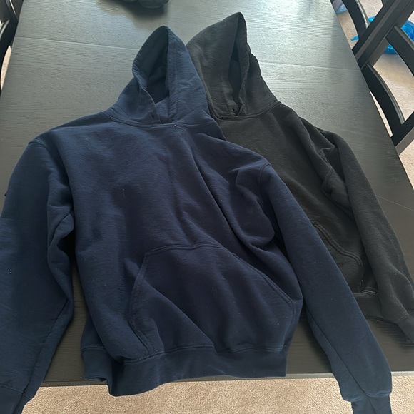 Two women’s hoodies navy and black size small. - Picture 1 of 5
